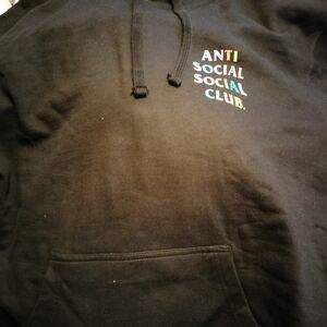 Anti Social Social Club Multicolor Logo Black Hoodie